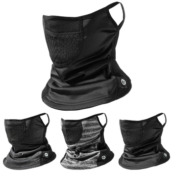 

Warm Face Mask Windproof Mask Ears Hanging Mask Unisex Scarf Winter Neck Sleeve For Cycling Motorcycle Outdoor Riding (Black)