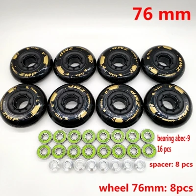 black wheel 76 mm Роликовые колеса Скейт Колеса черный белый 85 A PU колеса - Цвет: black wheel 76 mm