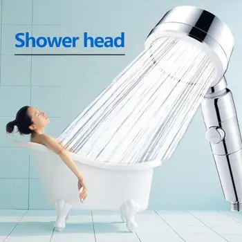 

3 Mode Nozzle Shower Sprayer Shower Head Handhold Rainfall Jet Spray High-quality Powerful Shower Head Silver Plating