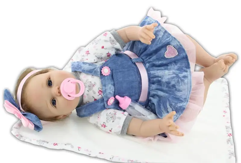 55 см Reborn Baby Doll реалистичные, из мягкого силикона Realista модные куклы для принцессы подарок на день рождения для детей Bebes