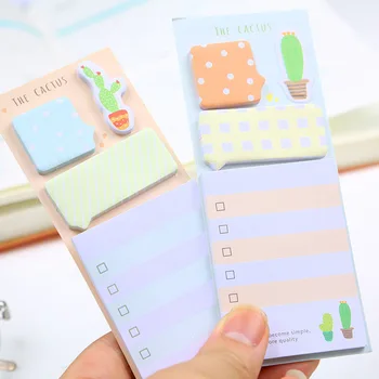 

Small fresh cactus sticky notes, literary and lovely students, n times, sticky notes, student stationery