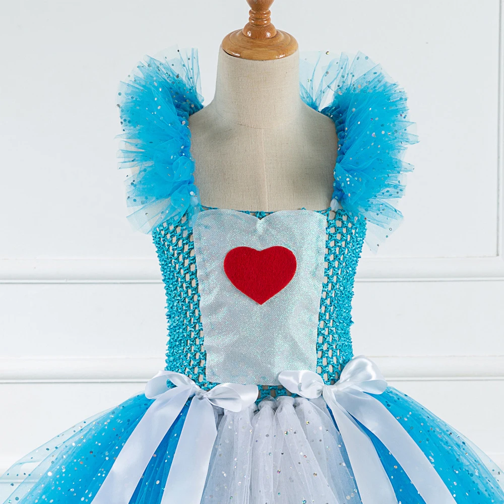 Детское платье пачка для косплея с рисунком Алисы|Платья| |