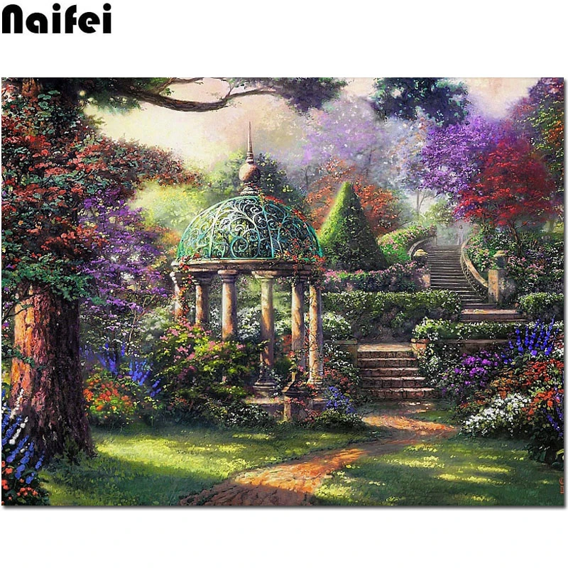Gazebo Of Prayer 5d Diamond Painting Garden Landscape Diy Rhinestones Full Drill Mosaic Diamond Embroidery Home Decor Handicraft Diamond Painting Cross Stitch Aliexpress