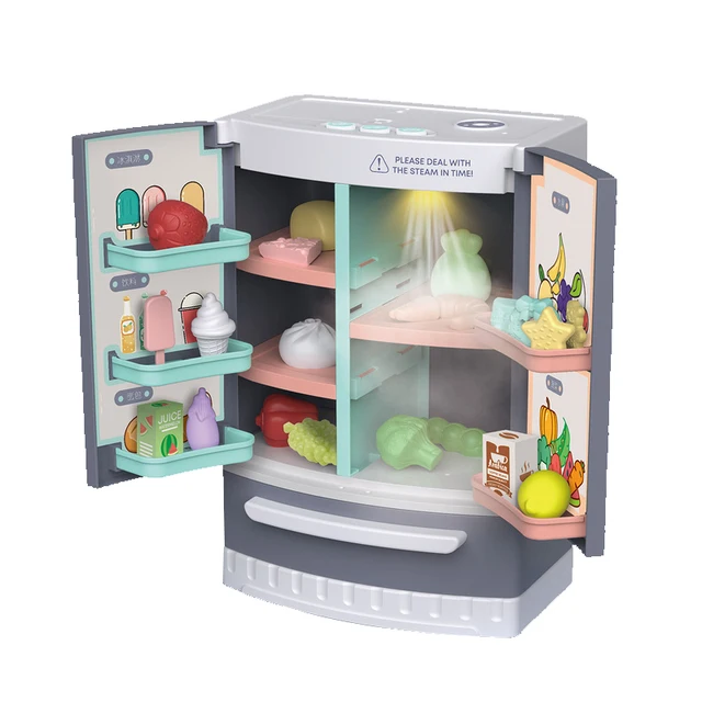 Montessori Method Educational Toys Refrigerator Washing Machine For Children Simulation Device Play House Kitchen Toy For Kids Refrigerator