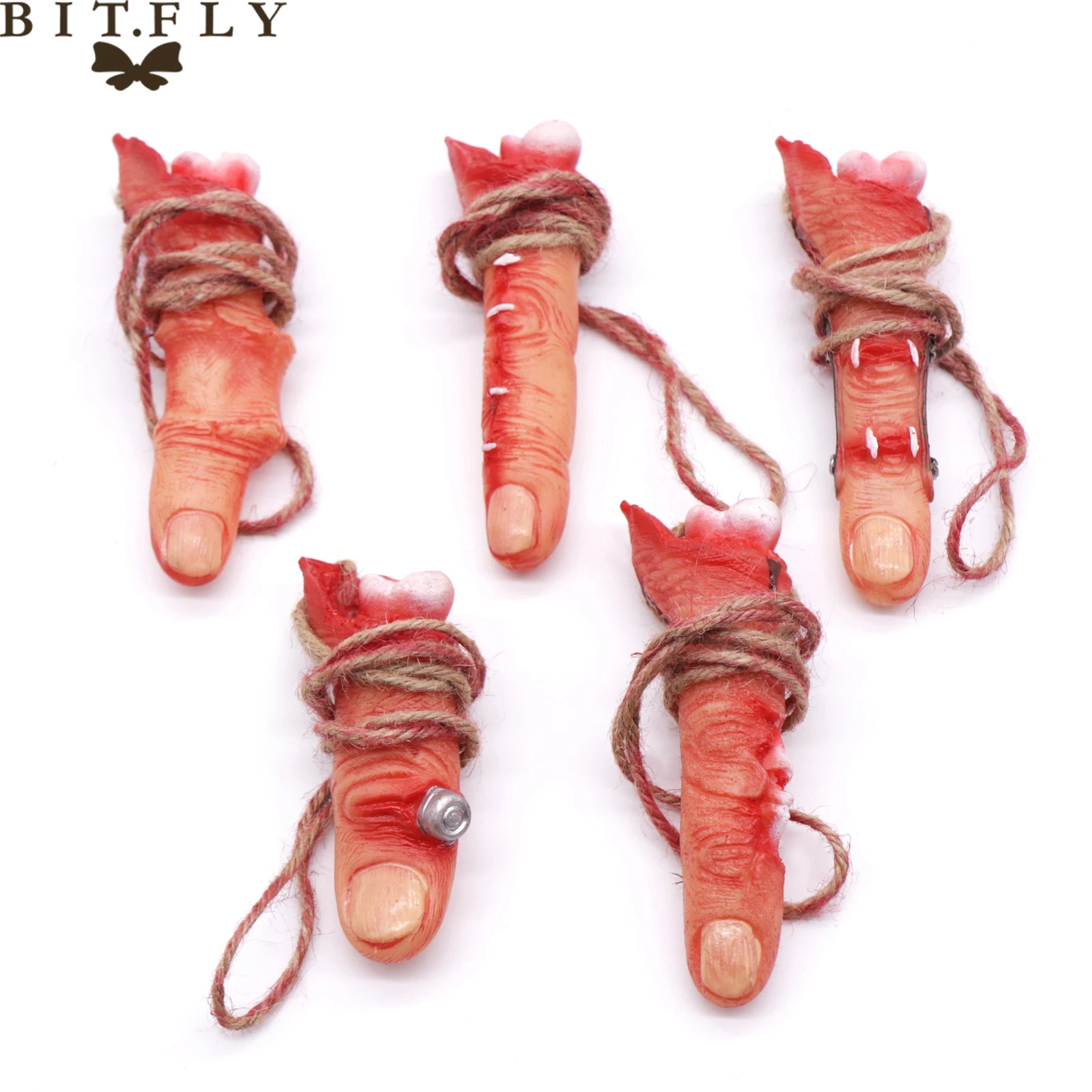 1 шт. Хэллоуин ужас кровавый сломанный палец страшные разрезанные пальцы