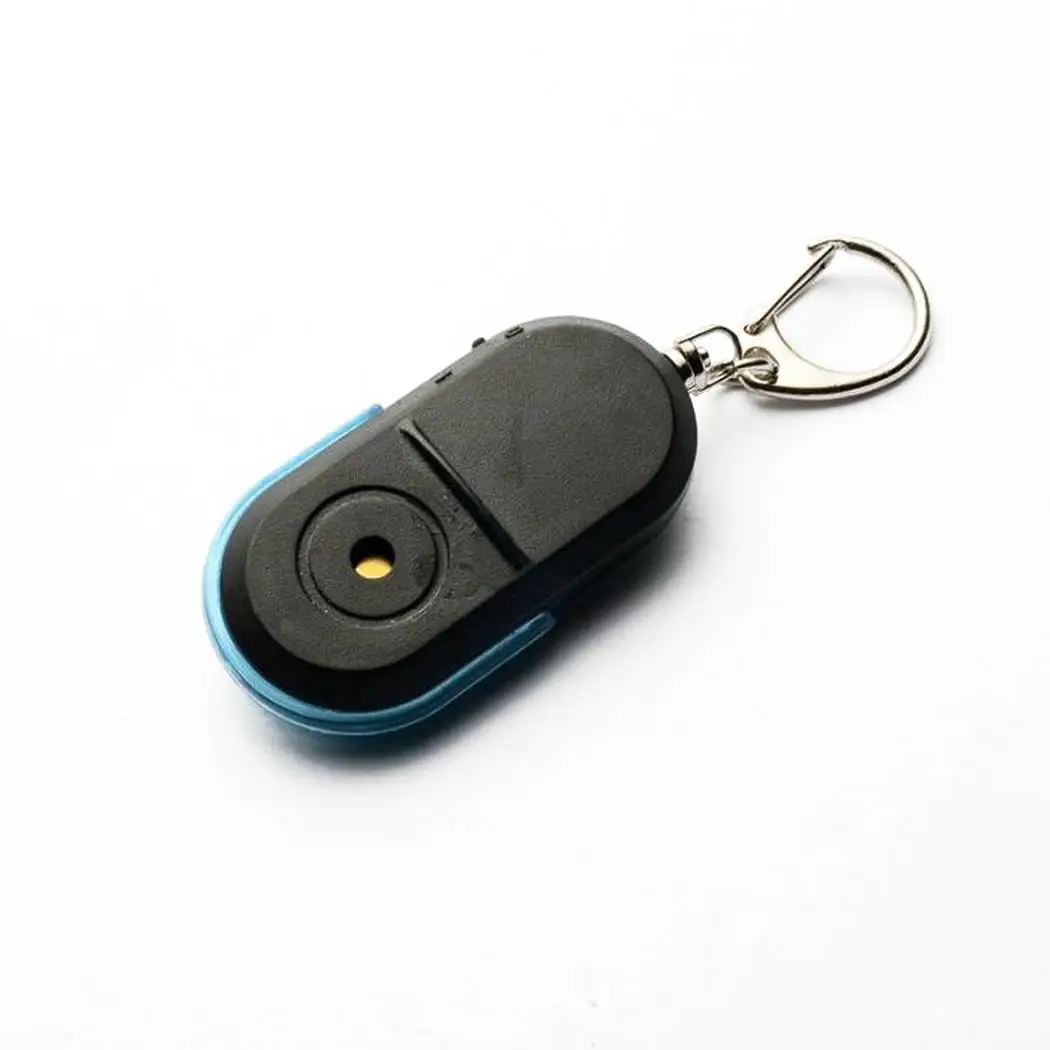 

LED Lighted Detector Anti-lost Whistle Sensor Anti-Lost Keychain Finder 60dB Comes with ring, easy carry.