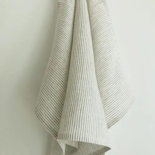 Flax small strip Льняное полотенце Антибактериальная и впитывающая влагу и быстрое высыхание из мягкой дышащей ткани зеленые модные 9 обувь вечеринок - Цвет: Flax small strip