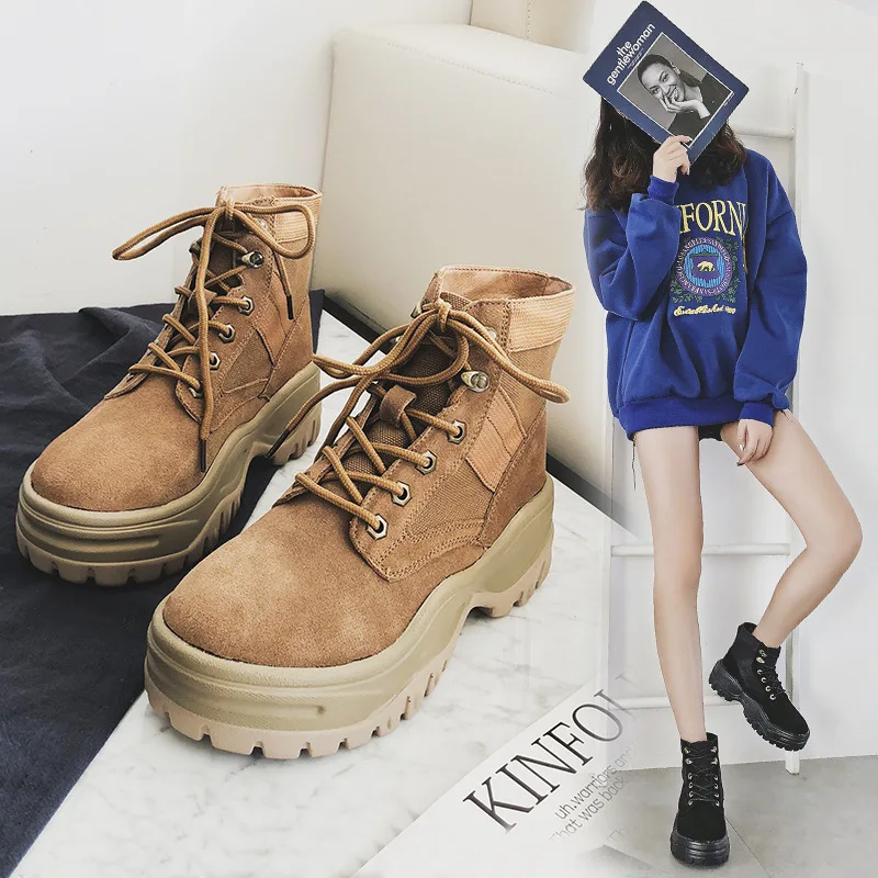 

INS Martin Boots Women's Autumn 2019 New Style British Style Students Short Korean-style Versatile Super Fire Short Boots Locomo