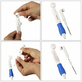 

50-Color Embroidery Pen Punch Needle Set Knitting Sewing Tool DIY Crafts Pull The Needle Up And Move It Ahead To Next Stitch.