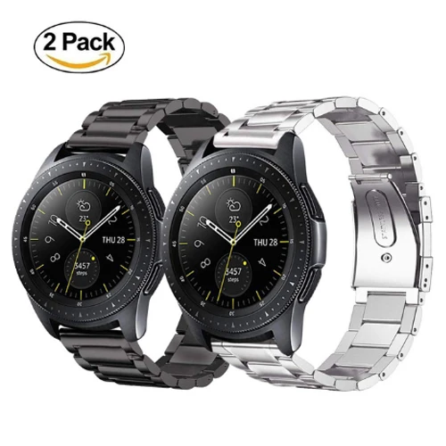 Ремешок для часов huawei gt для samsung galaxy watch band 46 мм active S3 Frontier/классический ремешок для часов металлический браслет+ пленка+ инструмент - Цвет ремешка: 2