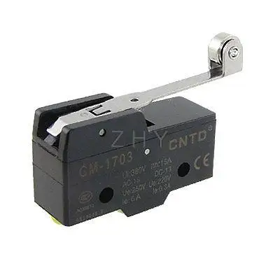 

CM-1703 1 NO 1 NC Long Hinge Roller Lever Miniature Basic Micro Switch