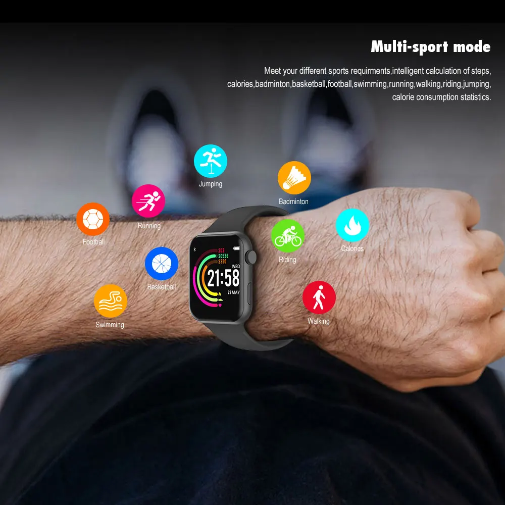  VERYFiTEK F10 Smart Watch Heart Rate Monitor Blood Pressure Fitness Bracelet Watch Women Men Smartw - 4000277832568
