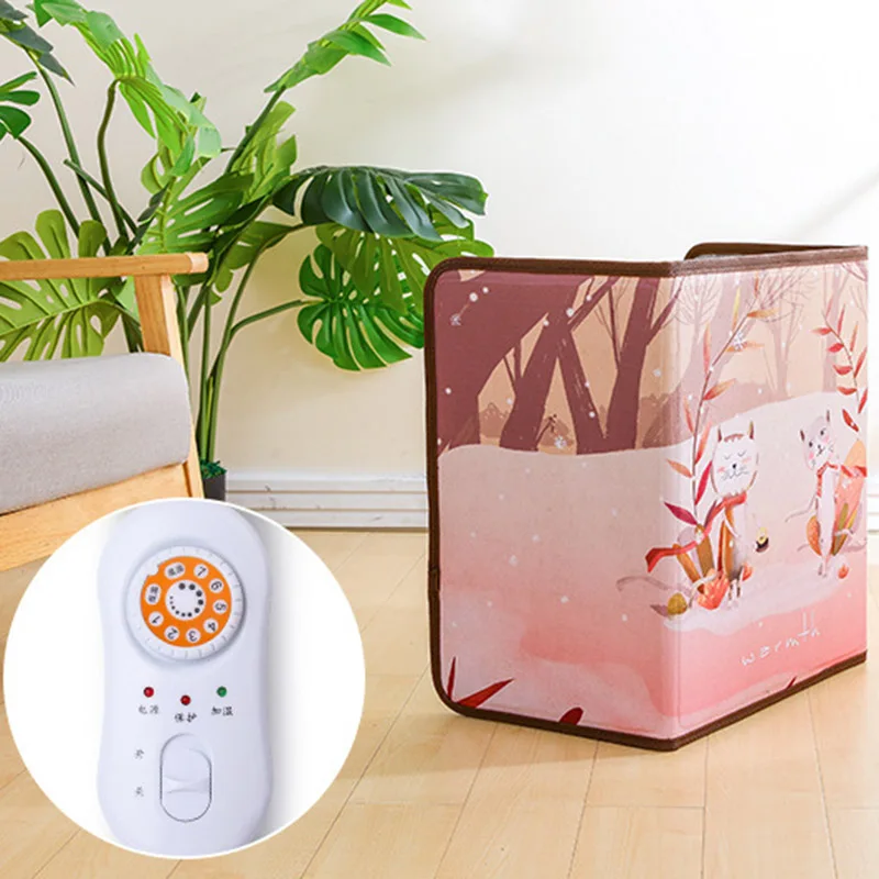 Foldable Electric Heat Foot Warmer Foot Mat Three-dimensional Heater Multi-speed Adjustable Electric Heating Pad For Office/Home