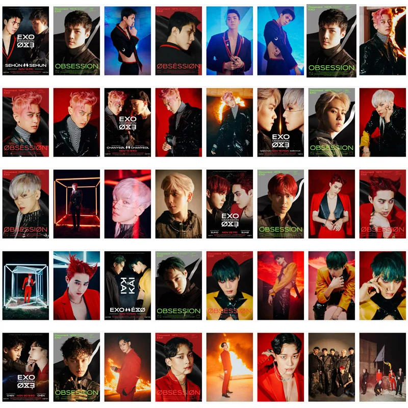 Экзо 6th альбом Polaroid фото ломо карты модные K-POP EXO вентиляторы коллекция подарков металлическая коробка 40 шт./кор. Прямая поставка