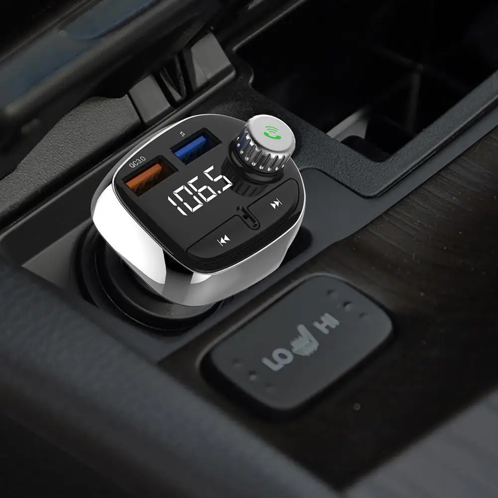 1,1 дюймов Автомобильный Bluetooth MP3 музыкальный плеер fm-передатчик QC3.0 быстрое автомобильное зарядное устройство автомобильные электронные аксессуары