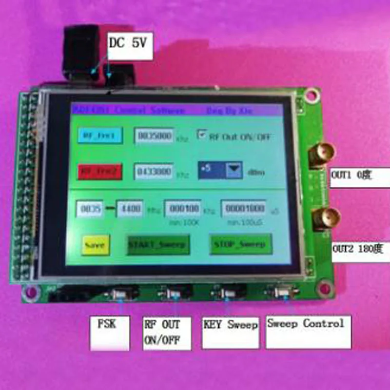 ADF4351 RF развертки частоты источник сигнала плата генератора 35M-4 4G с цветом STM32 TFT