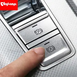 Автомобильный Стайлинг центральный ручной тормоз Авто H Кнопки Декоративные панельные крышки наклейки отделка для Audi a6 2019 аксессуары для