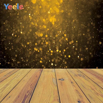 

Gold Shining Dot Party Backdrop Sparkle Wallpaper Wooden Board Photography Personalized Photographic Background For Photo Studio