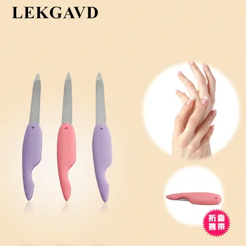 

3pcs Folding Nail File Metal Stainless Steel Fold Cuticle Professional Grinding Polishing Manicure Care Tools Plastic LEKGAVD