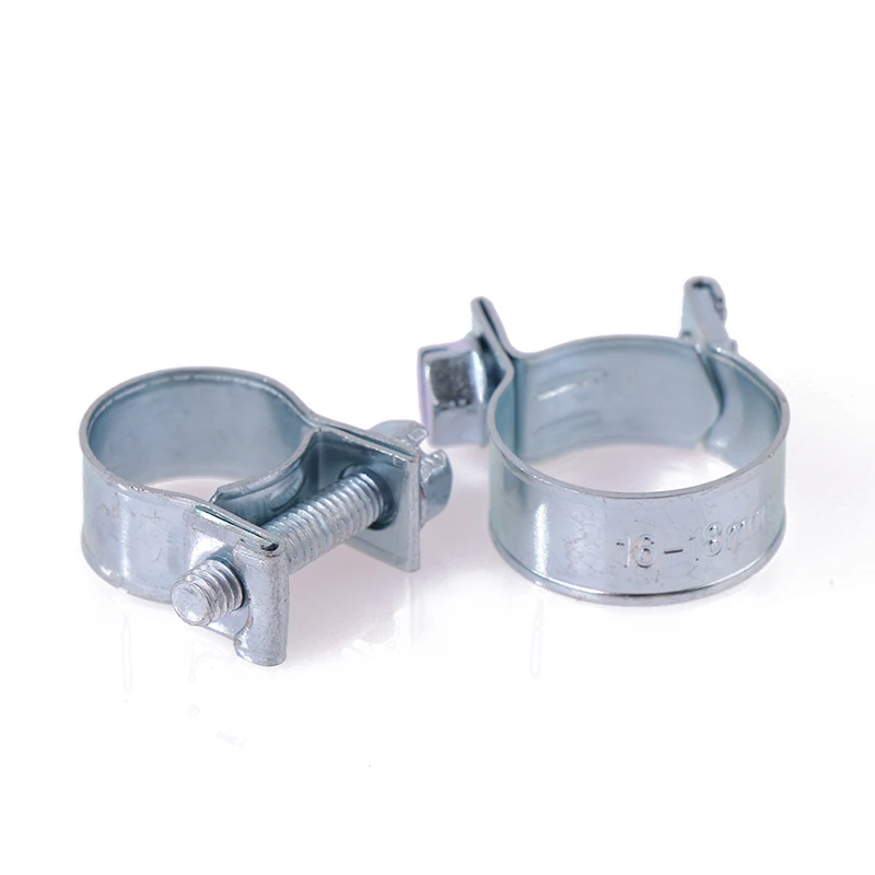 10PCS Car Fuel Hose Clips Hoses Clamps Set Mini Carbon Steel Air Hose Clamp Diesel Petrol Pipe