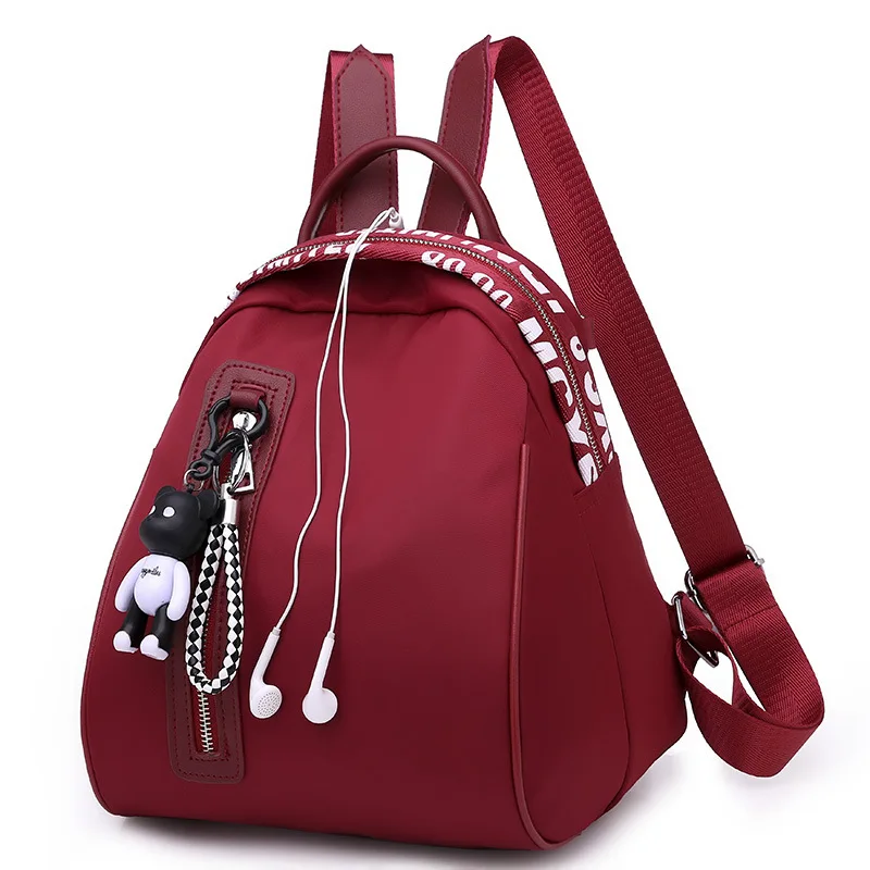 

2019 New Style Korean-style Fashion Shell Bag Oxford Cloth Backpack Women's Fashion Multi-functional Color Stripes Backpack Smal