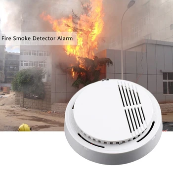 

High Sensitive Smoke Sensor Detector Photoelectric Home Security System Cordless Wireless Smoke Tester Fire Alarm Equipment