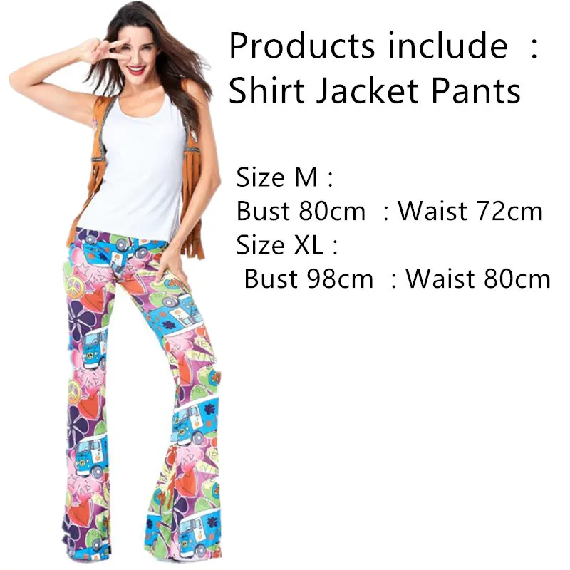 Women Style1 Дамский мужской дискотечный Костюм хиппи американские исконные костюмы 60s 70s ретро вечерние Stagewear одежда куриные вечерние костюмы для пар - Цвет: Women Style1