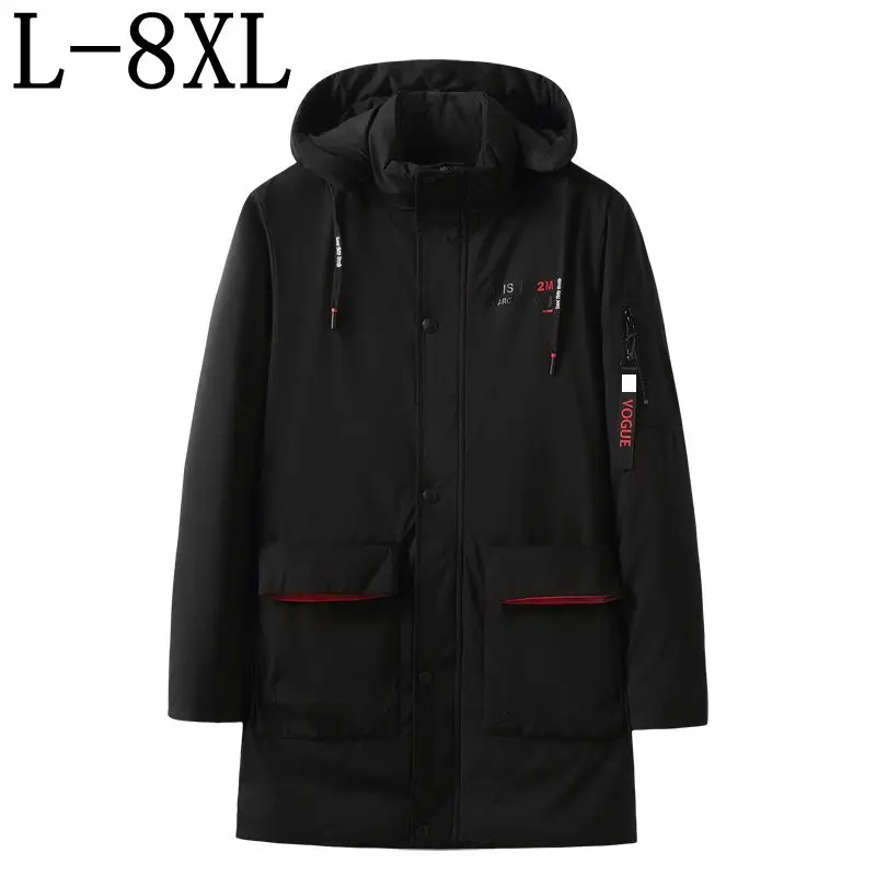 

Size 6XL 7XL 8XL Long Warm Winter Jacket Men Waterproof Brand Clothing Male Cotton Thick Jackets High Quality Black Parkas men