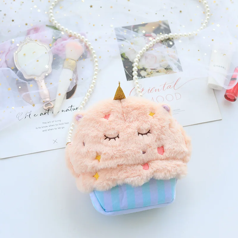 Pink 25*22 см Единорог кролик игрушка плюшевая сумка через плечо Kawaii торт Единорог кролик через плечо плюшевая сумка подарок на день рождения Рождество для подруги - Цвет: Pink