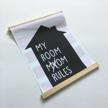 

Hanging Canvas Painting Print Wall Art Poster With Wood Frame For Kids Bedroom Nursery Decor new