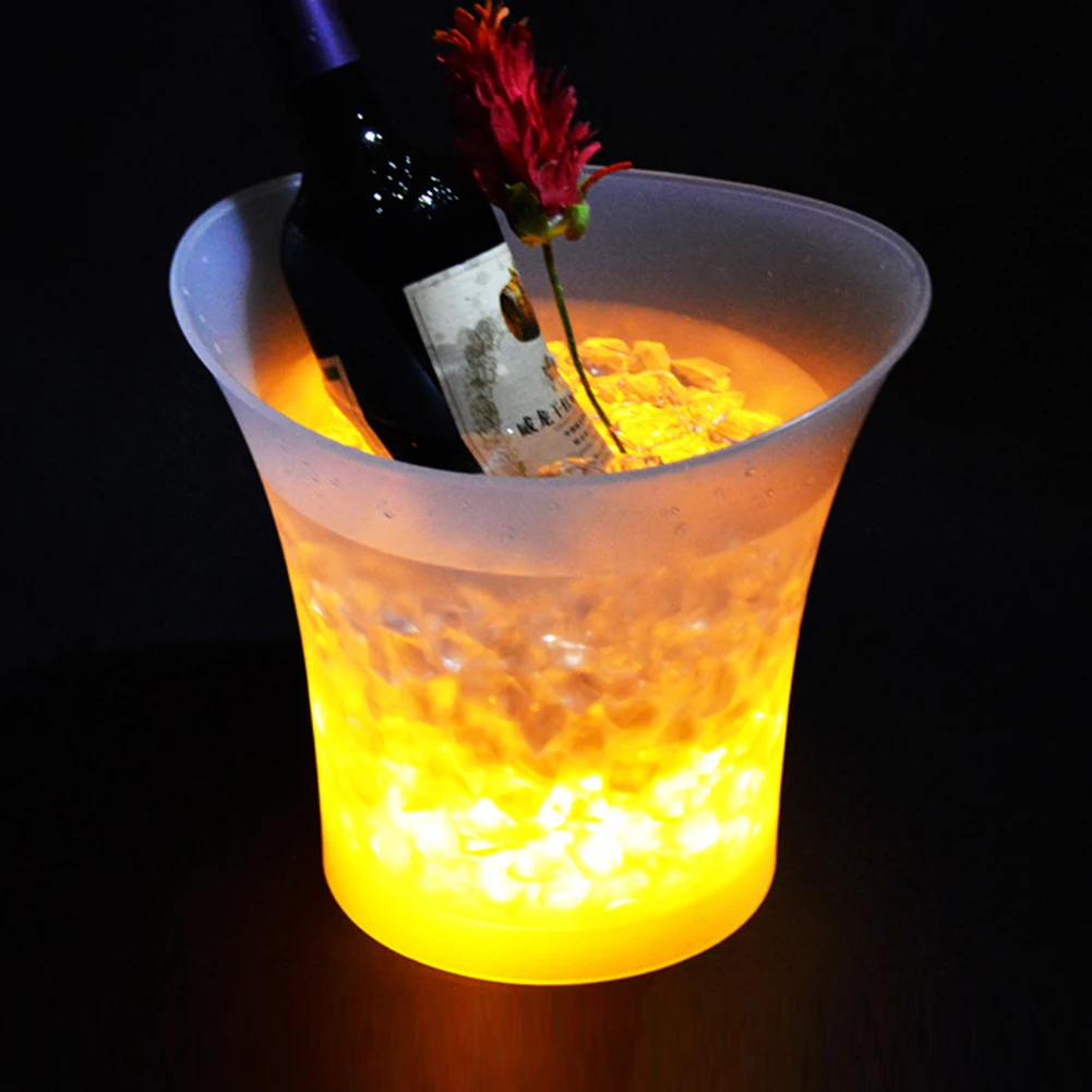 Fabala бар красочные градиентные кухонные инструменты светящиеся для пива барные принадлежности KTV пластик 5L ведро льда Прохладный