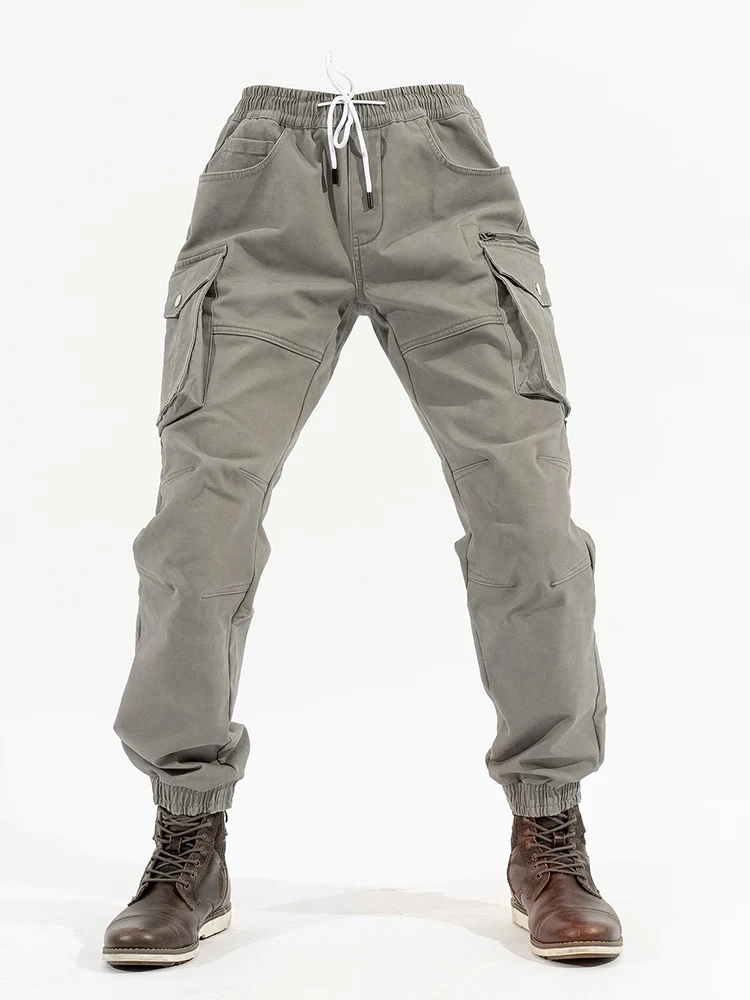 

New knee pocket motorcycle riding pants men's motorcycle pants fall-resistant four seasons racing handsome slim jeans