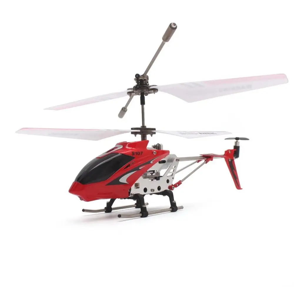 Syma S107G гироскоп металлический инфракрасный радиоприемник 3CH Мини вертолет Радиоуправляемый Летающий Дрон для игрушек подарок RTF - Цвет: RED