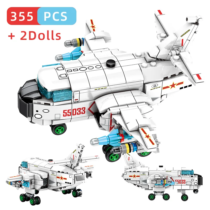 

Military Fighter Building Blocks Q Version Bomber Model Technic Series City Airplane Navy Aircraft Bricks Toys for Children Boys