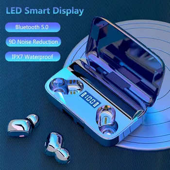 

A9 TWS Bluetooth V5.0 Wireless Earphone Mini LED Display Earphones Waterproof Stereo Bluetooth headset With Mic for IOS/Android