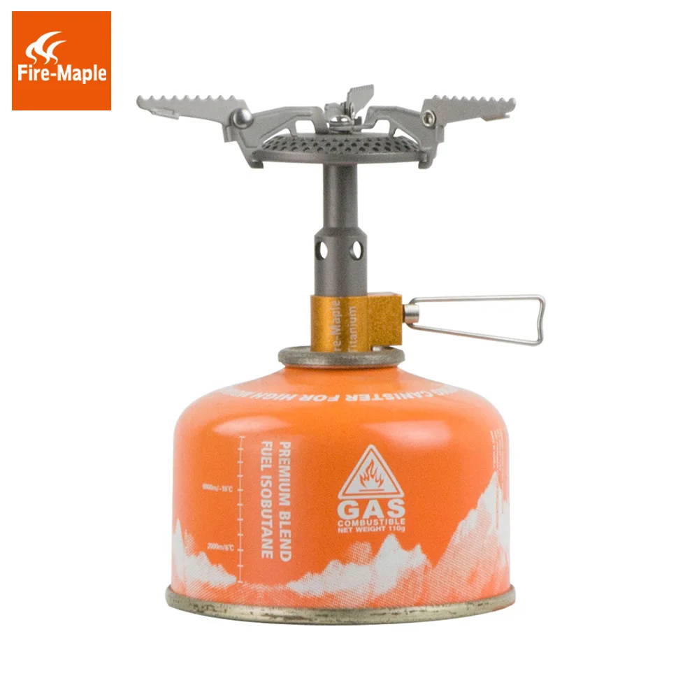 

hiking Outdoor FMS116T Titanium Stove Gas Ultra-light Camping Stove Miniature Portable 45g 2600W Cooker Burner