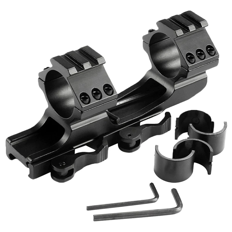 Двойное консольное кольцевое крепление Picatinny Weaver Scope Rail Mount Qd Cam замки с адаптером 25,4 мм 30 мм аксессуары для охоты