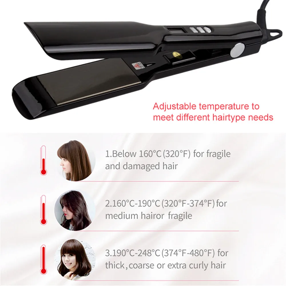 Hair Straightener Titanium Plate Straightening Iron Keratin Treatment Flat Irons 470℉ MCH Fast Heating High Temperature Styler 4