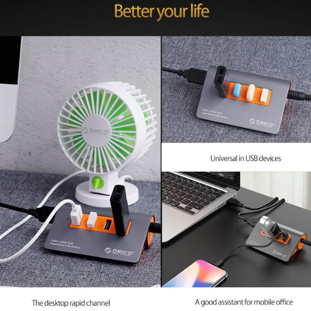4 порта USB3.1 Gen2 концентратор USB C Gen2 алюминиевый концентратор 10 Гбит/с SuperSpeed с 12 В адаптер питания для Mac Pro для huawei для samsung