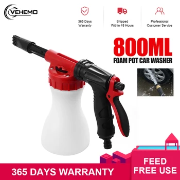 

VEHEMO 800ml High Pressure Car Wash Foam Gun Auto Washer Clean Snow Foam Lance Foamer Generator 1/4 Quick Connector For Karcher