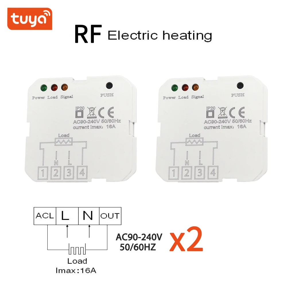 Termostato inalámbrico WIFI RF para caldera de Gas inteligente TUYA,  controlador Central para Cable de calefacción de suelo, alfombrilla de  calor, 6 subcámaras