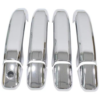 

Front Rear Left Driver and Right Passenger Side ABS Plastic Chrome Outer Exterior Door Handle Covers for Chevrolet Silverado 201