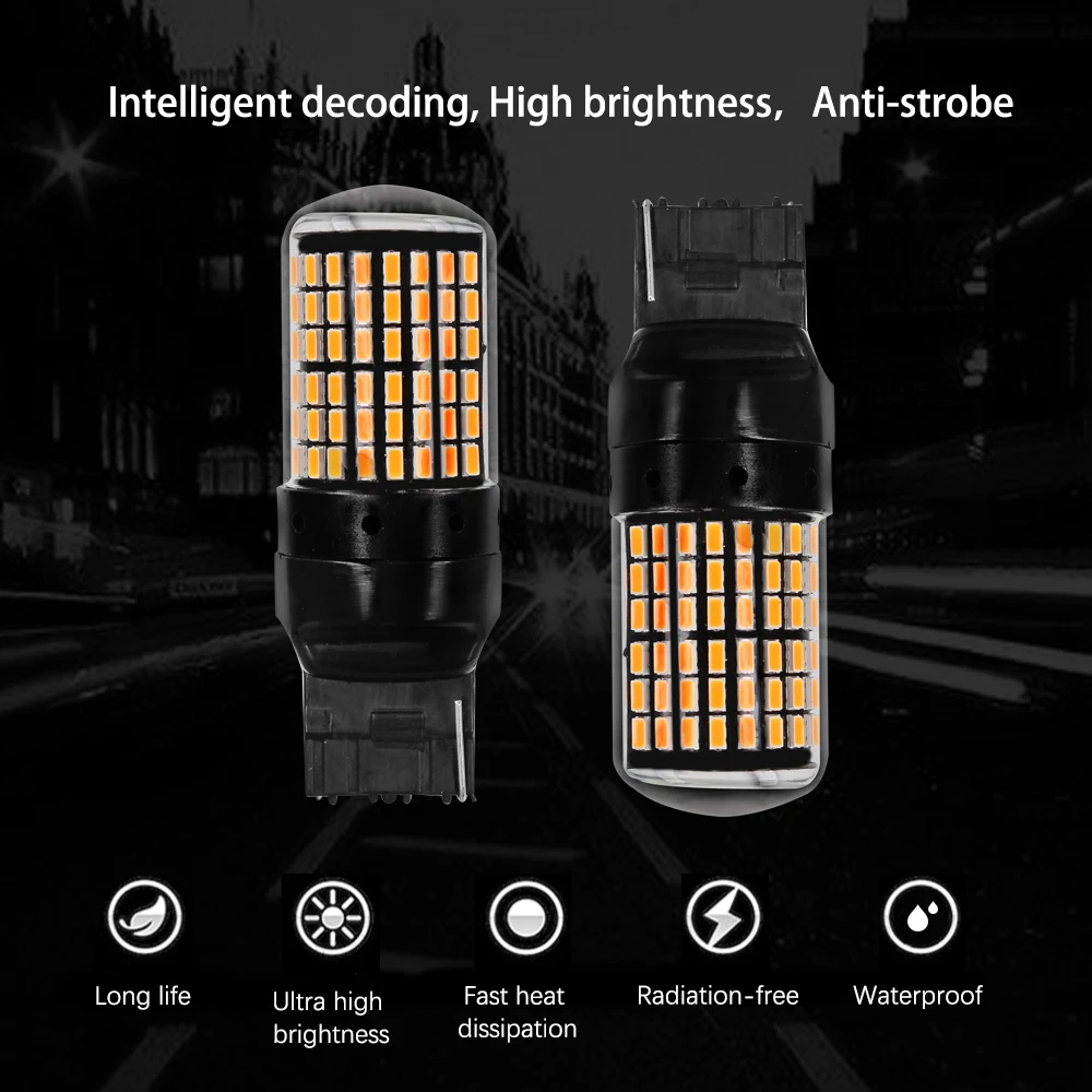 YUNPICAR супер яркая низкая мощность 3014 чипсет 144 SMD 1156 BA15S светодиодный свет сигнальная Поворотная лампа мигающие лампы, боковые габаритные огни