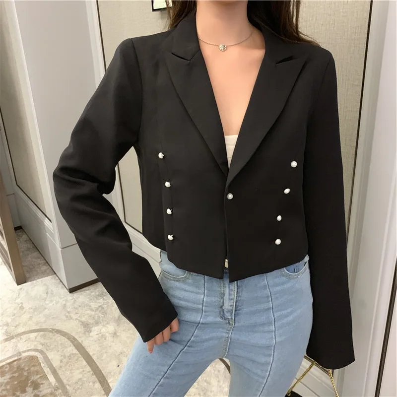 Fly Home Shop похудение черный и белый с рисунком костюм короткие онлайн знаменитости маленький костюм
