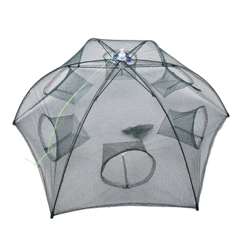 

Portable 6 Hole Folded Hexagon Automatic Fishing Shrimp Trap Fishing Net Fish Shrimp Minnow Crab Baits Cast Mesh Trap