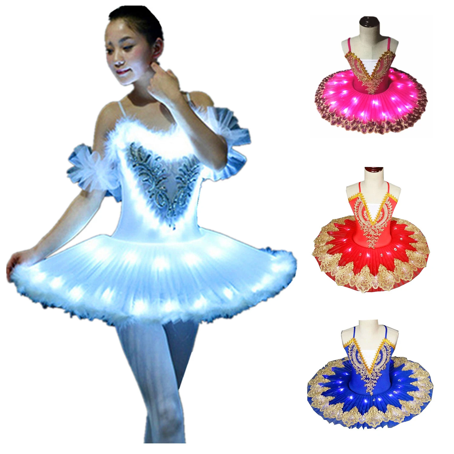 Ballet profesional Tutus LED Swan Lake para adultos, de baile, falda tutú, vestido de bailarina para niña, fiesta|Ballet| - AliExpress