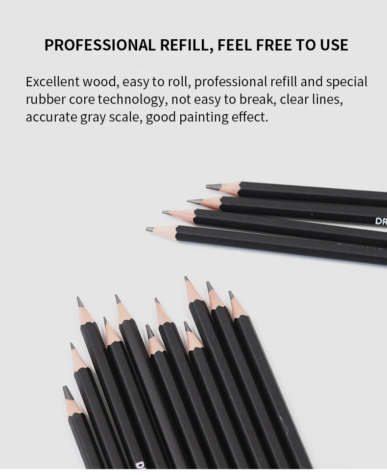 30Pcs Sketch Painting Set With Iron Box Stuends Sketch Drawing Pencils Charcoal Earser Extender Utility Knife Stationery Set