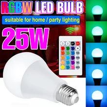 

Color LED Smart Control Dimmable Lamp E27 RGB Light 20W 25W LED 220V Bulb Colorful Changing Bulb LED Home Decor Lighting Lampada