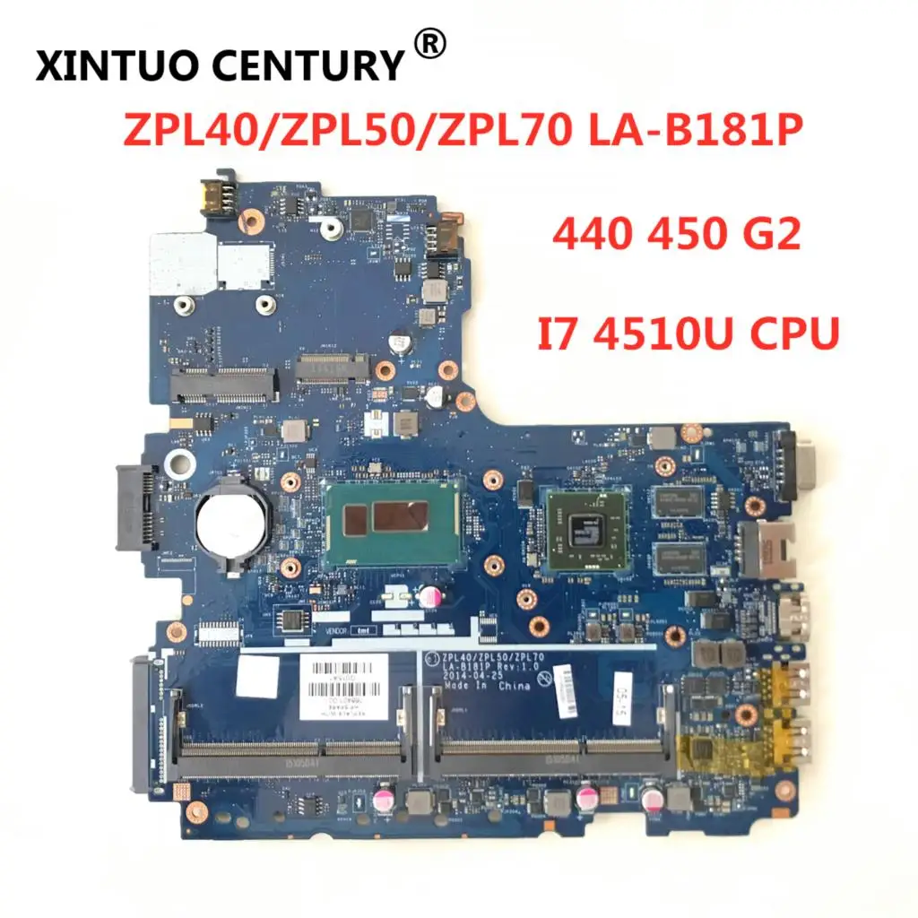 ZPL40/ZPL50/ZPL70 LA-B181P Mainboard FOR HP ProBook 440 G2 Laptop Motherboard 768078-001 with i7-4510U Video card 100% test ok | Компьютеры