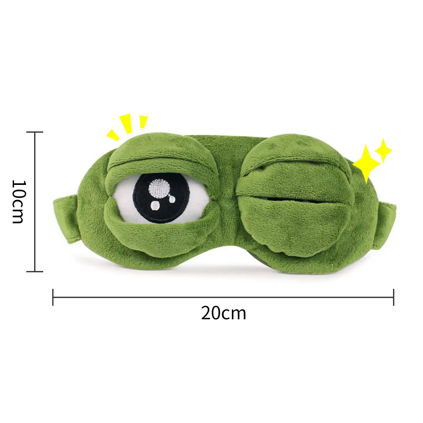 3d sad frog sleeping mask cute sleeping eye mask plush eye cover